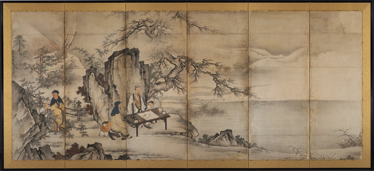 De Vier Vaardigheden door attributed to Kano Shōei