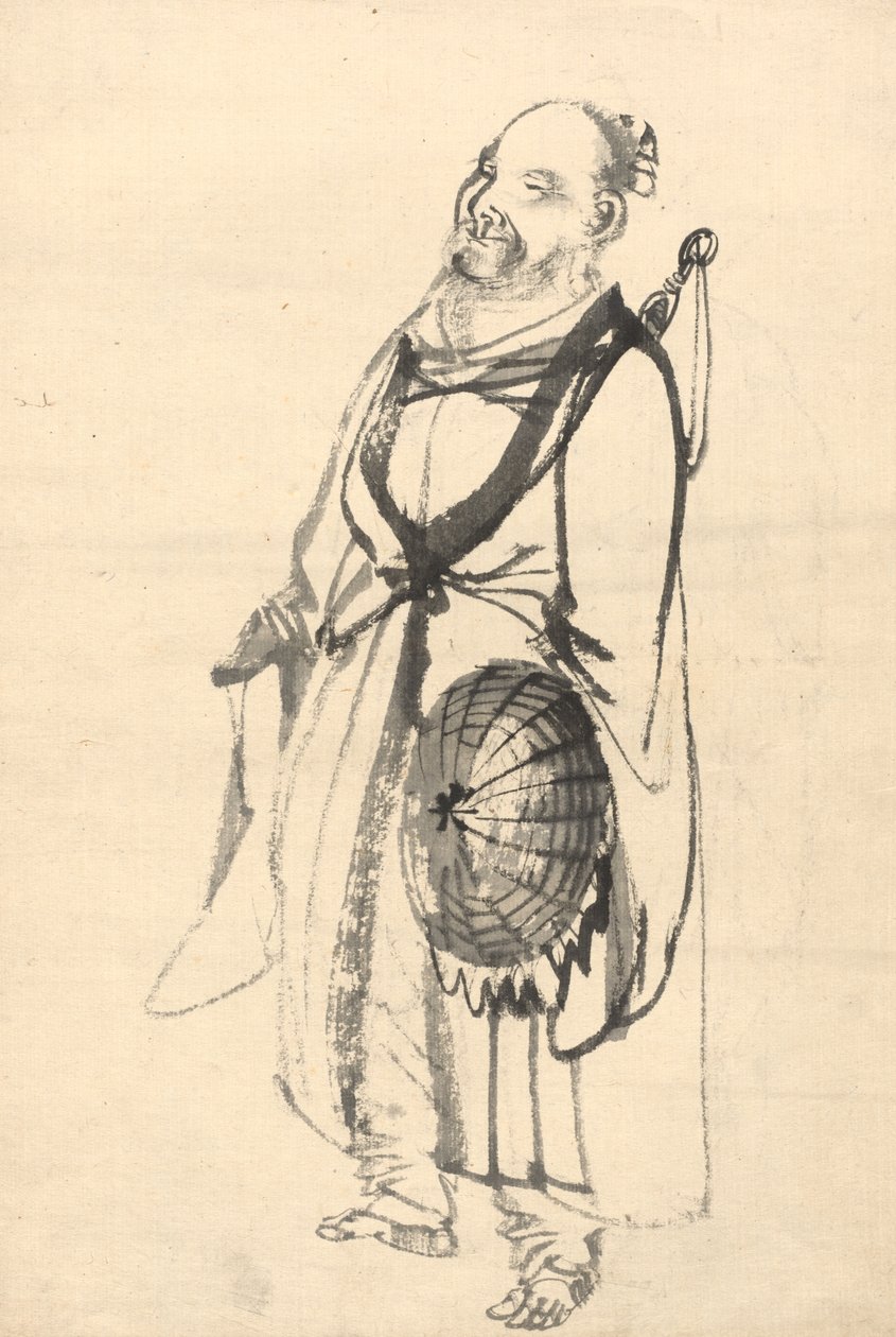 De Zwervende Kluizenaar door attributed to Kono Bairei