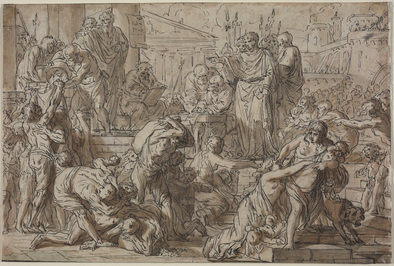 Romeins onderwerp door attributed to Philibert Benoît Delarue
