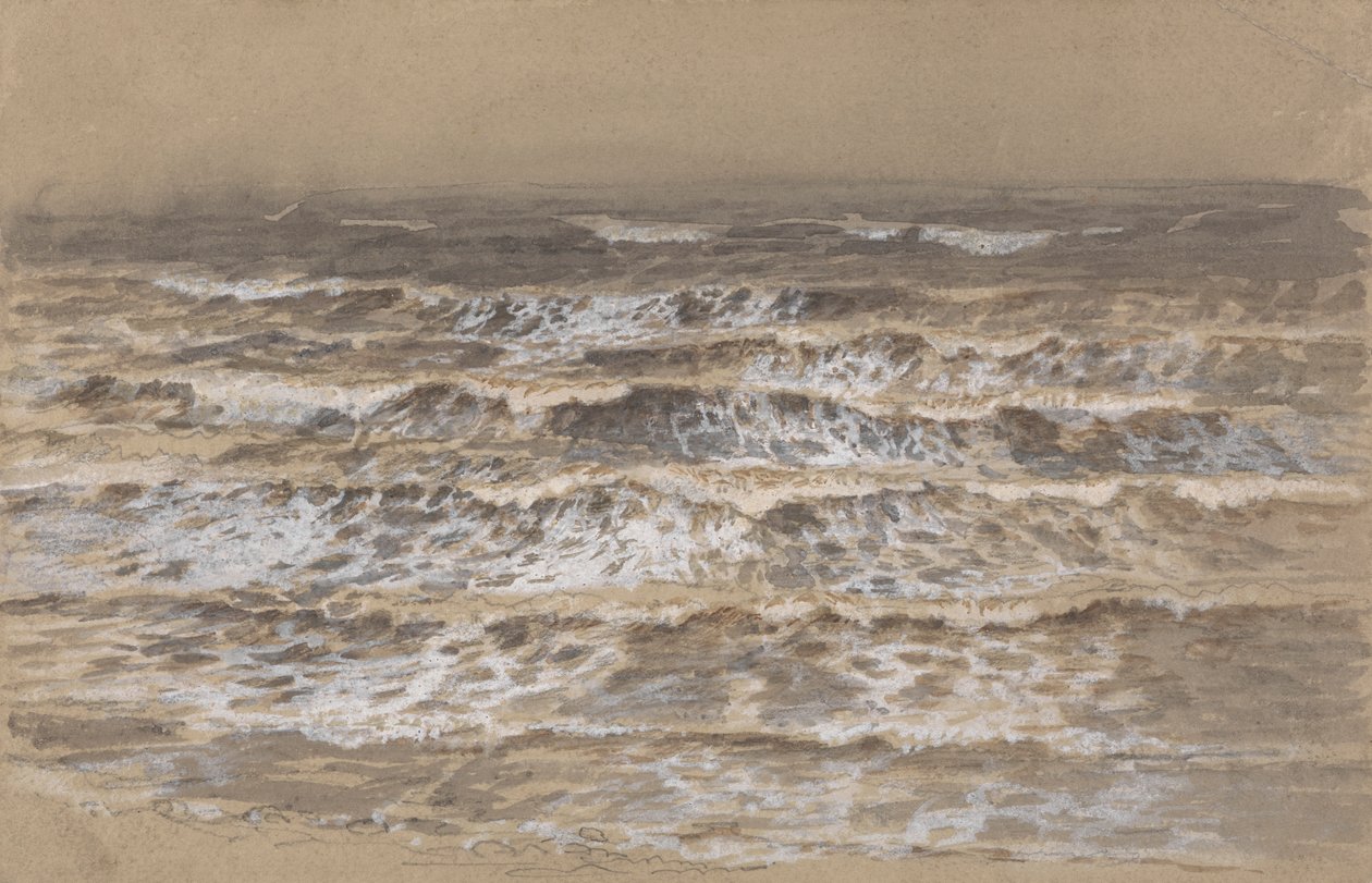Studie van golven door attributed to Samuel Palmer