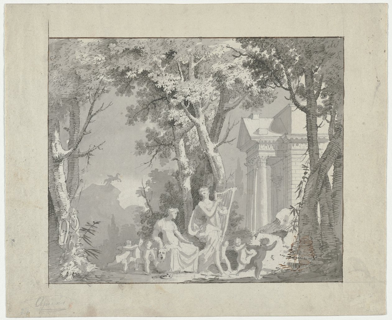 Klassieke Scene door circle of Francisco Vieira (Portuguese