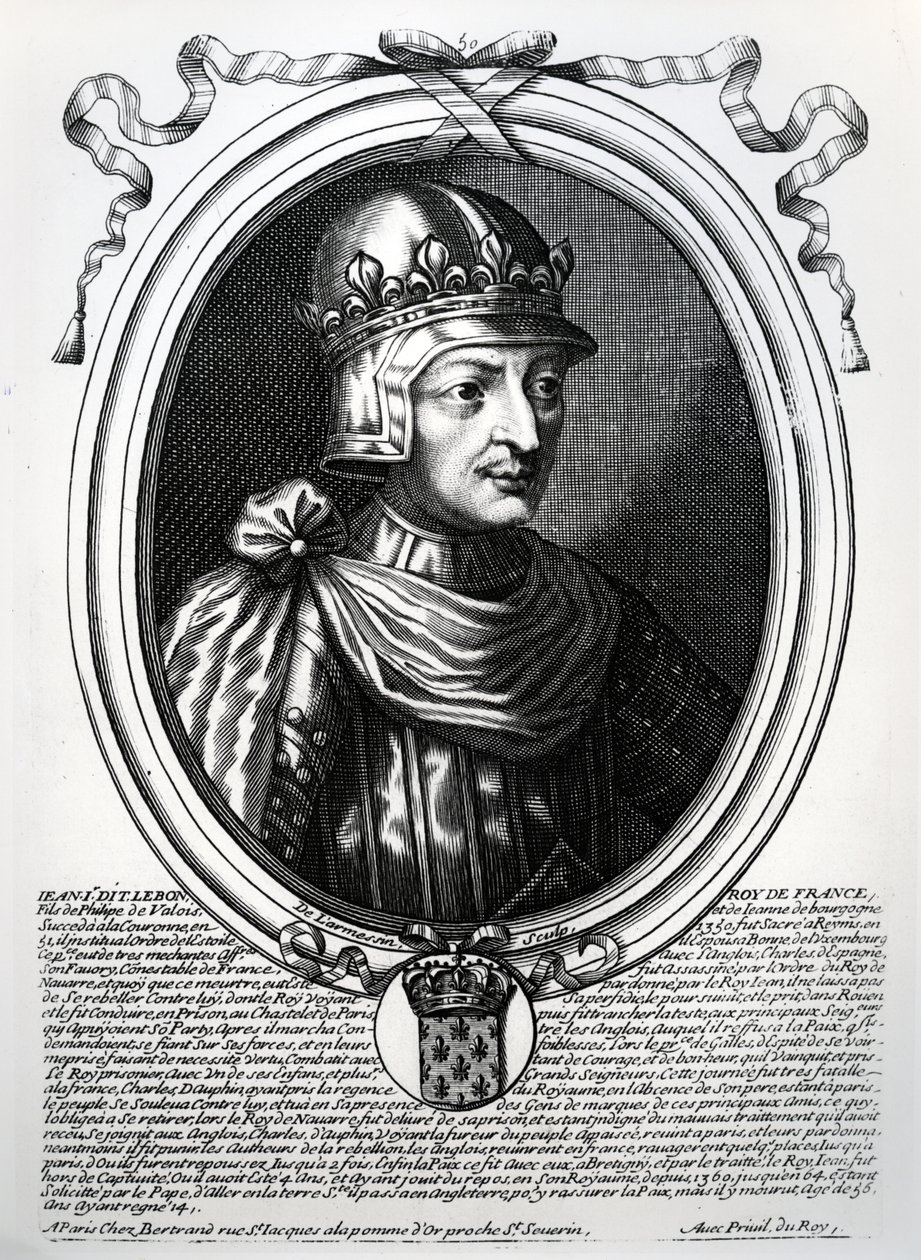 Jan II de Goede (1319-64) Koning van Frankrijk, uit 