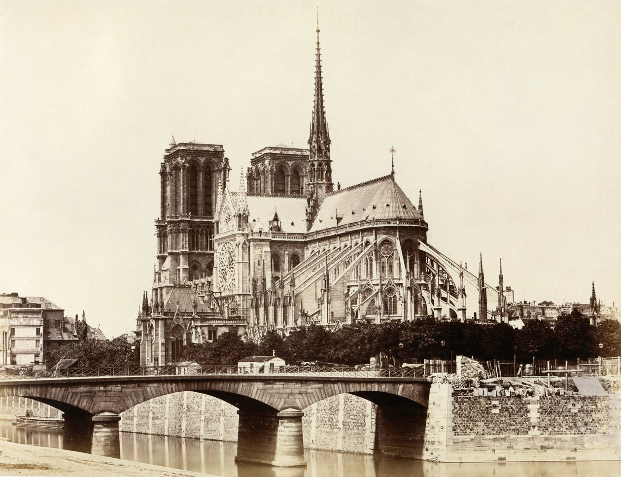Notre-Dame (apsis) door Edouard Denis Baldus