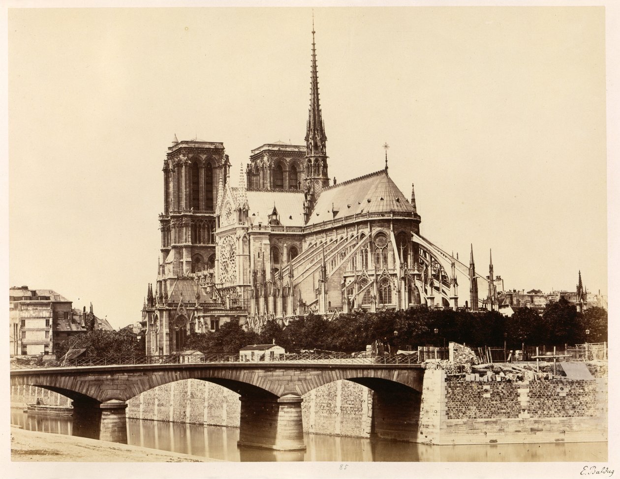 Notre-Dame (Apsis) door Édouard Baldus