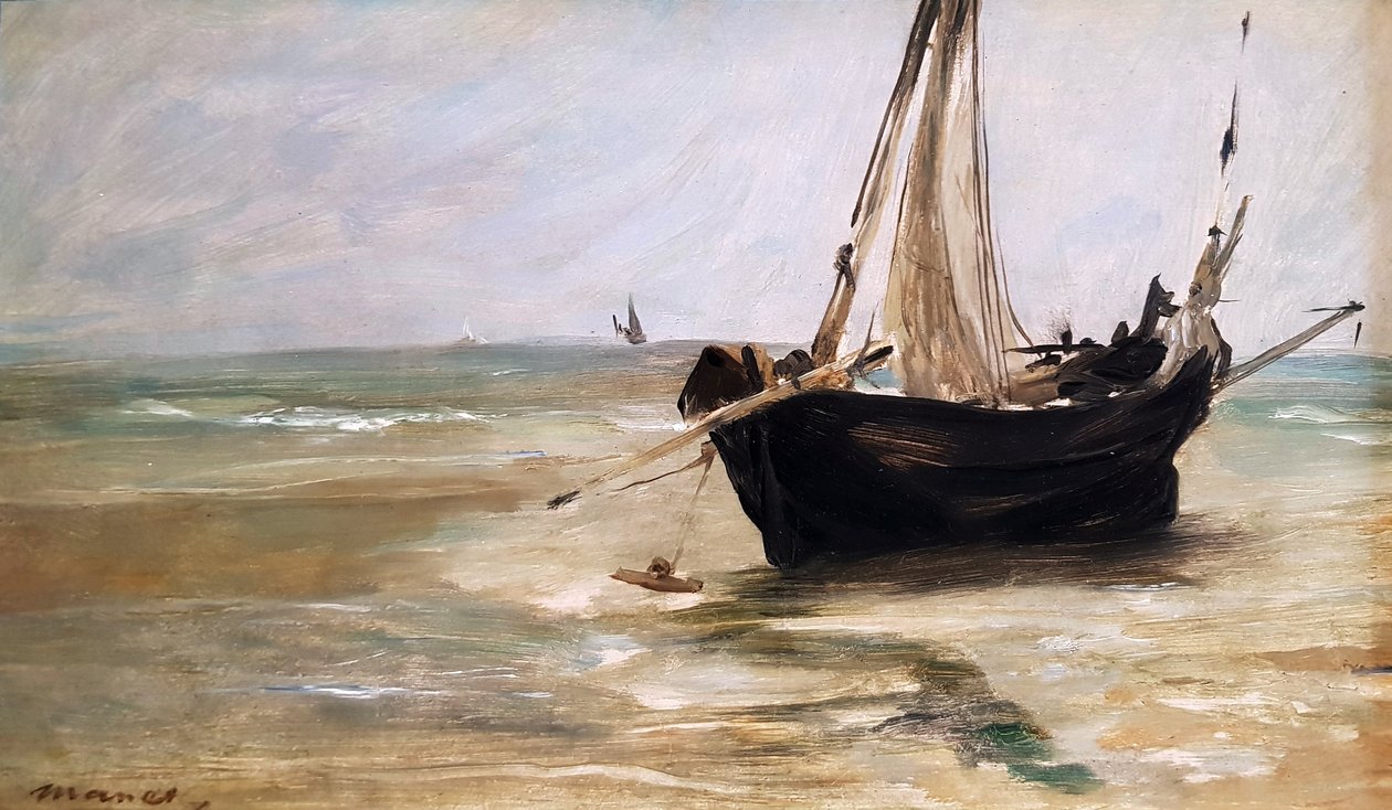 Zwarte boot bij Berck door Édouard Manet