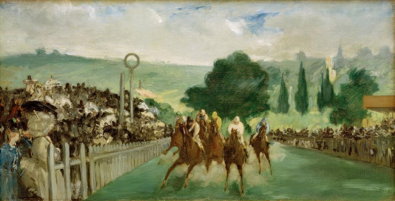 Races in Longchamp door Édouard Manet