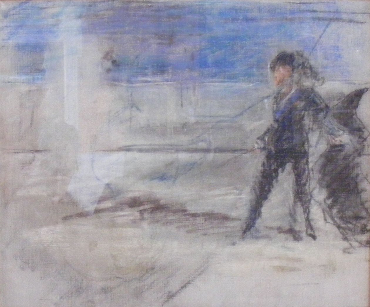 Hamlet en geest door Édouard Manet