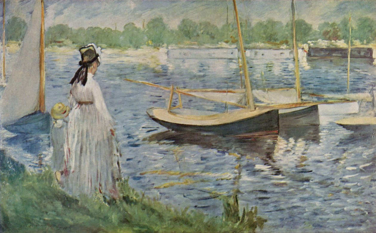 Seine-Oever bij Argenteuil door Édouard Manet