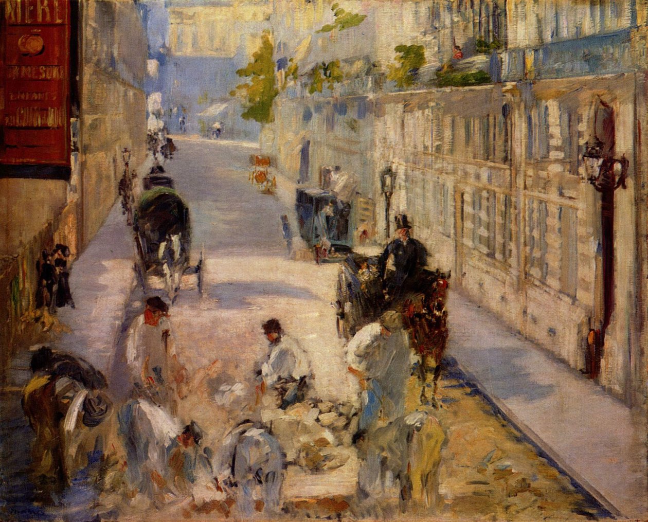 Straatwerkers door Édouard Manet