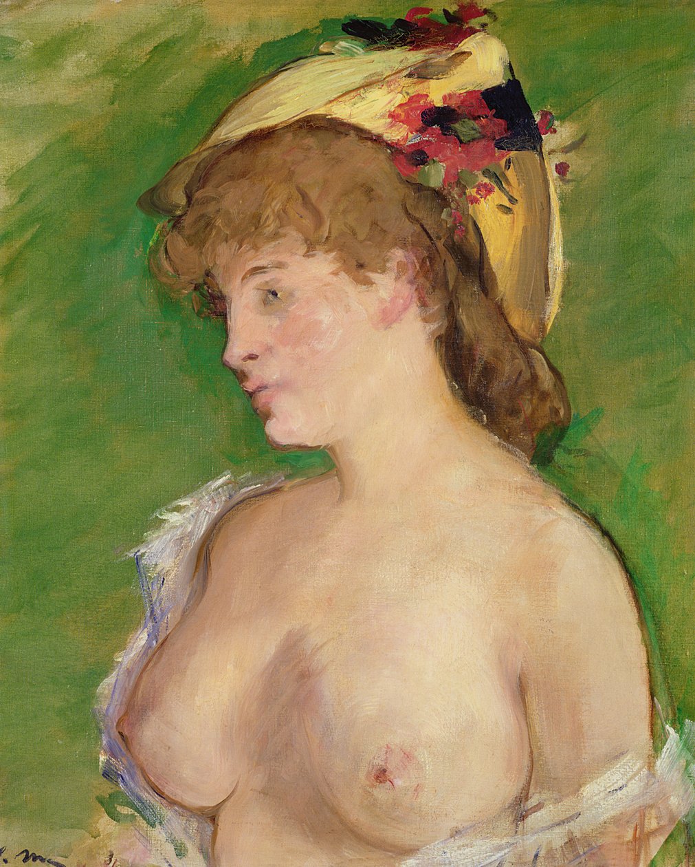 De blonde met blote borsten, 1878 door Édouard Manet