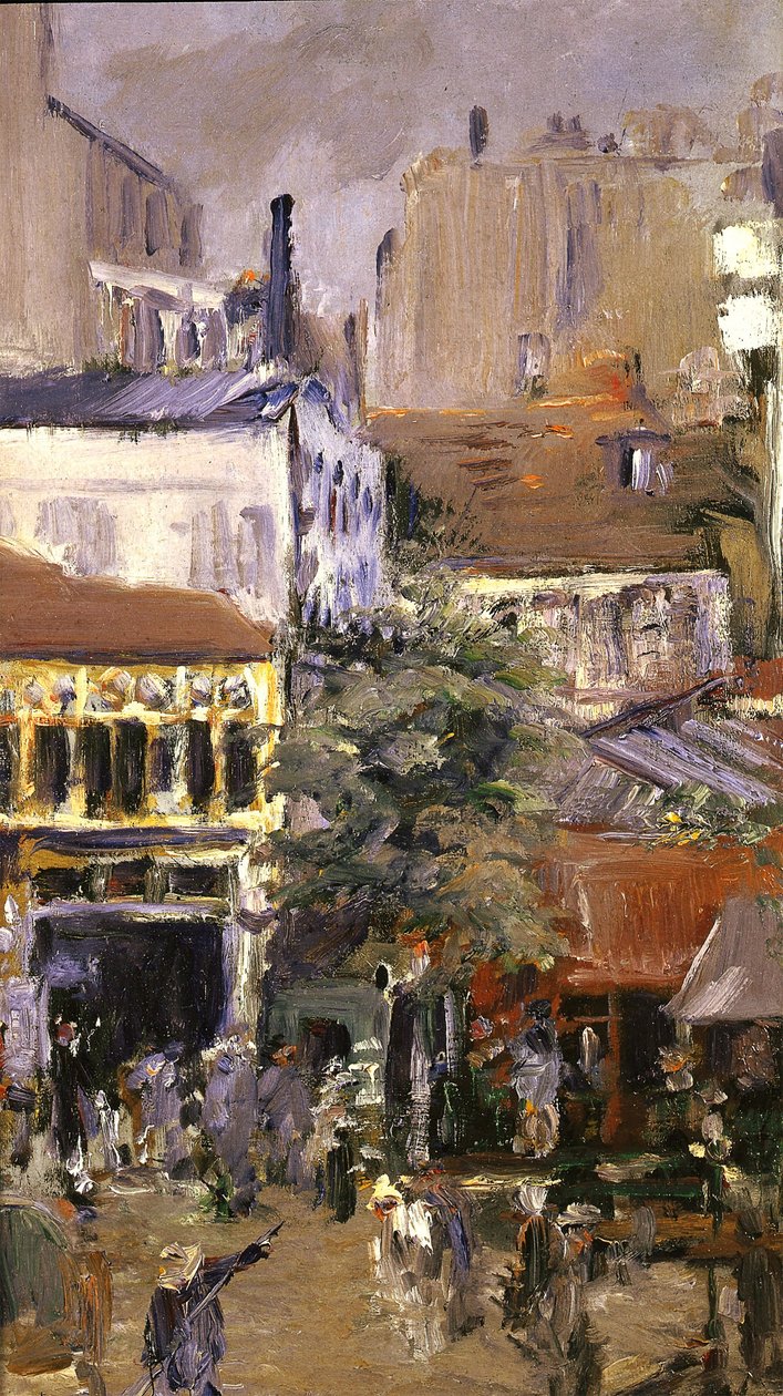 Gezicht nabij de Place Clichy (Straat) door Édouard Manet