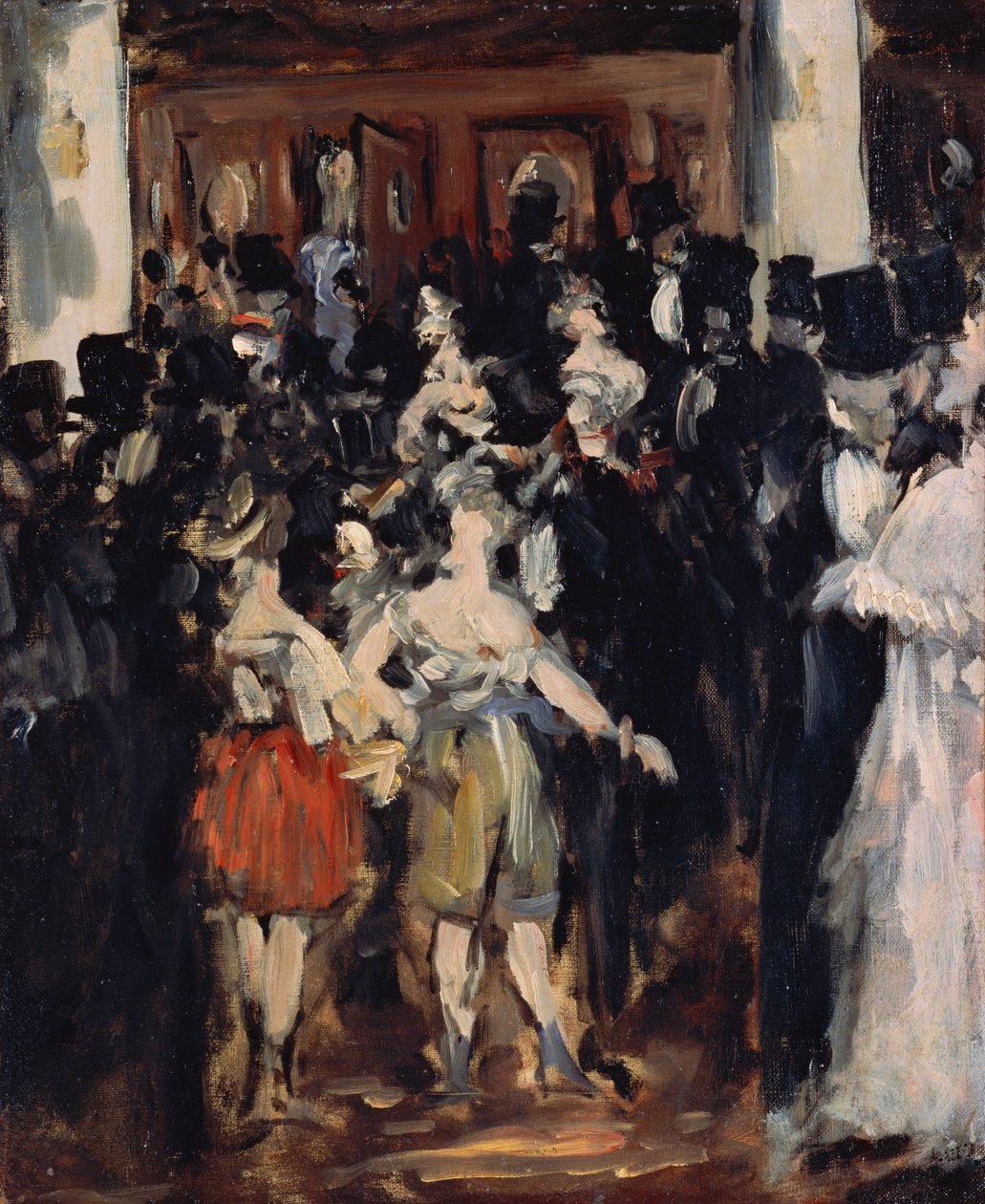 Gemaskerd bal in de opera door Édouard Manet