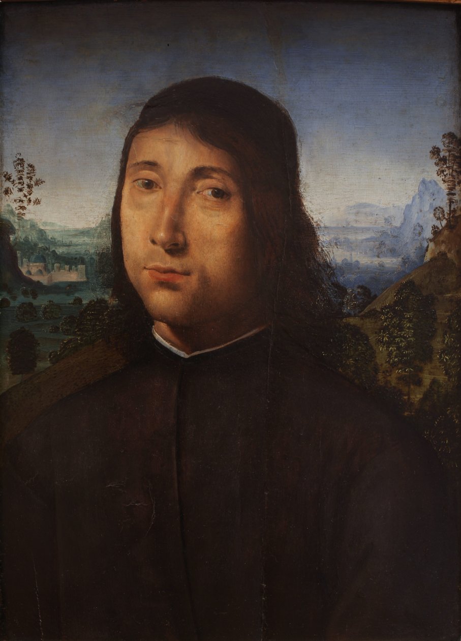 Portret van een jonge man door fl. in Florence in the late 15th century.