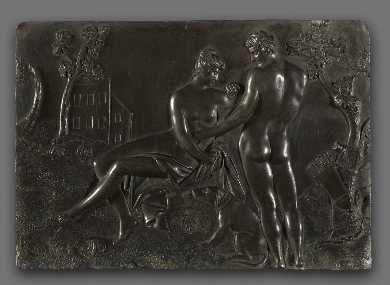 Venus en Adonis door follower of Georg Raphael Donner