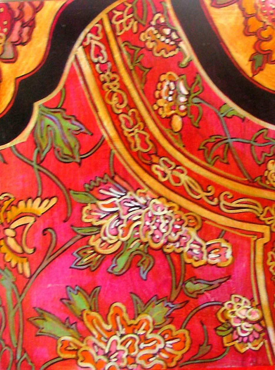 Chinese jas voorkant, 2012 (gemengde techniek) door linda arthurs