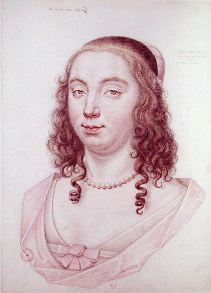 Henriette de Coligny (1618-73) Gravin van La Suze, 1642 door Daniel Dumonstier or Dumoustier