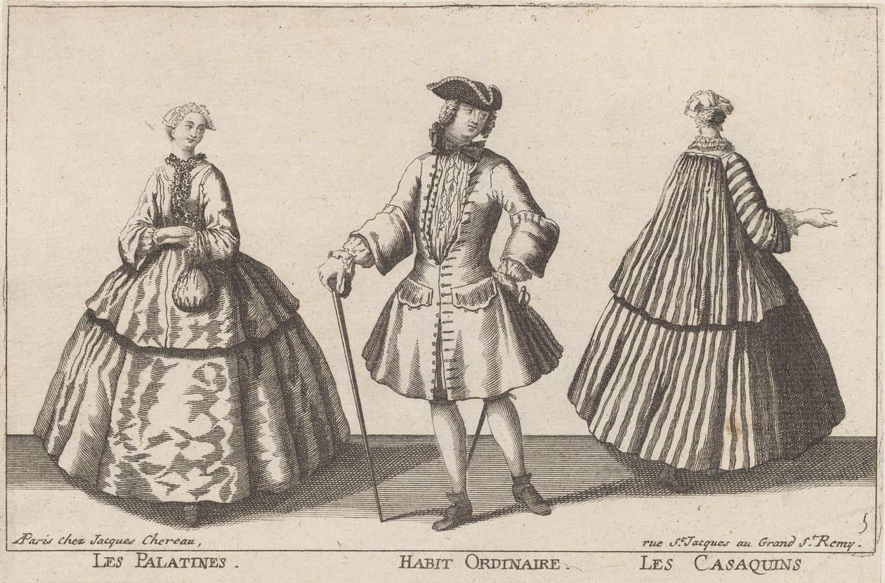 Les Palatines/Habit Ordinaire/Les Casaquins door published by Jacques Chéreau