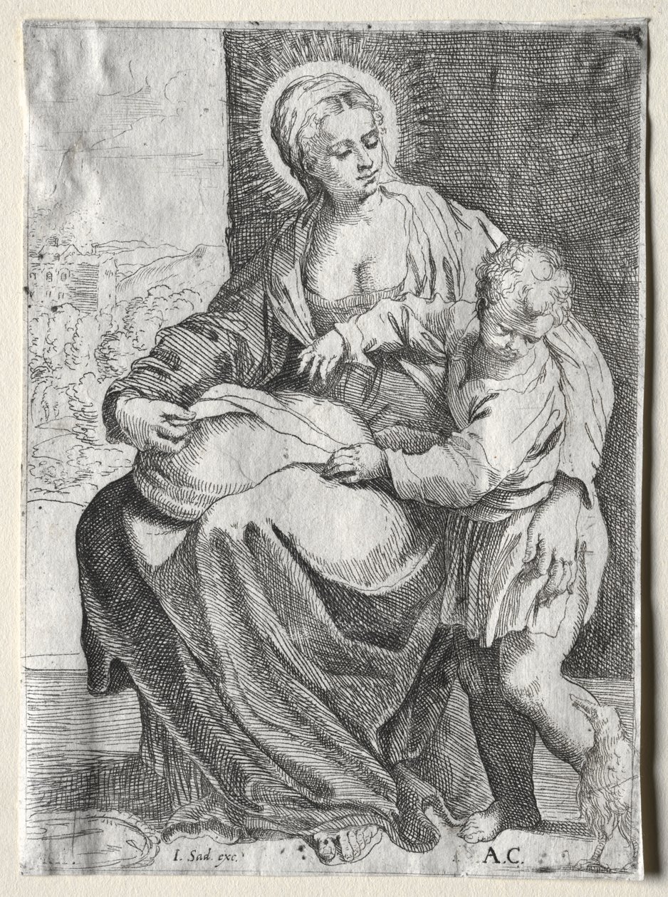 Madonna met de Witte Raaf door school of Annibale Carracci