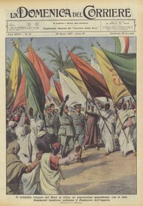 De triomfantelijke reis van de Duce in Libië