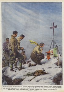 De Prinses van Piemonte op de Matterhorn