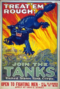 Behandel ze hard! Doe mee met de tanks, 1917