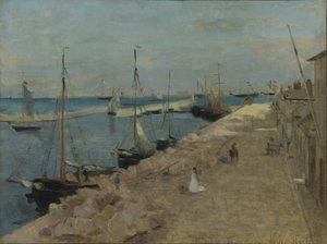 De haven van Cherbourg, 1871