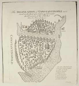 Een kaart van Constantinopel in 1422