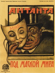 Entente onder het masker van vrede Poster, 1920
