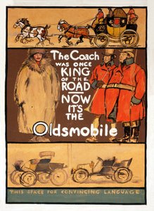 Advertentie voor Oldsmobile, uitgegeven 1910