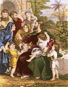 Christus zegent kleine kinderen