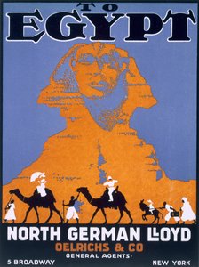 Egypte, poster ter promotie van Norddeutscher Lloyd