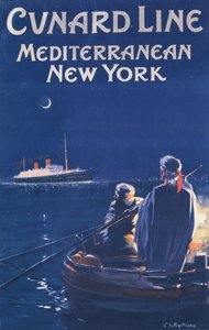 Poster die de Cunard Line adverteert