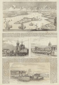 Sint-Petersburg in 1706 en 1856