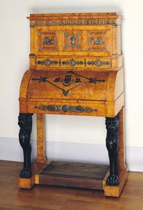 Cilindervormig schrijftafel (hout)