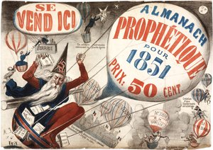 Poster ter promotie van de Almanach Prophetique, 1851