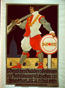 Gouden Jubileum poster van de Duitse Bond, 1912