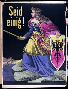 Seid Einig!, Duitse patriottische poster, c.1870