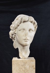 Hoofd van Alexander de Grote (356-323 v.Chr.) (marmer)