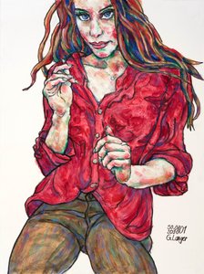 Portret van een vrouw, Symbolen zenden