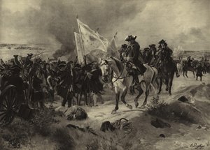 Slag bij Ramillies, 1706 (gravure)