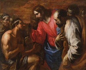 Christus geneest de blinde man van Jericho