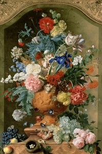 Bloemen in een Terracotta Vaas, 1736