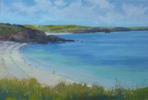 Thurlestone Beach, kalme zomerdag, 2016