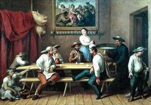 Interieur van een Herberg