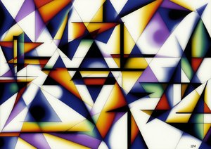 abstract: op wit-driehoeken 4