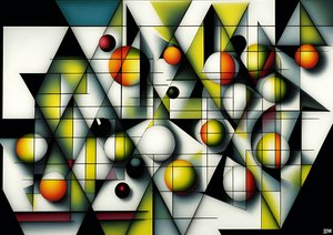 abstract: sferen+driehoeken 1