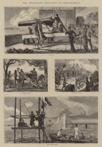 De vrijwillige artillerie bij Shoeburyness