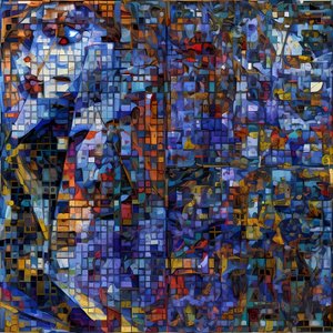 Mozaïek in blauw