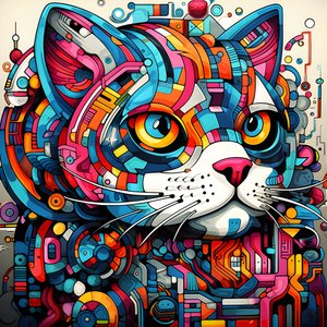 Abstracte kattenpatronen 3
