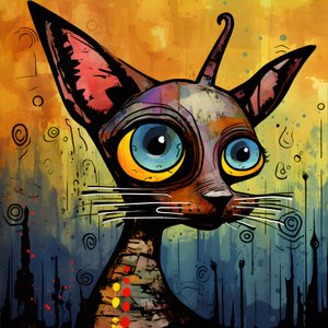 cartoon grillige sfinx kat
